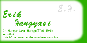 erik hangyasi business card